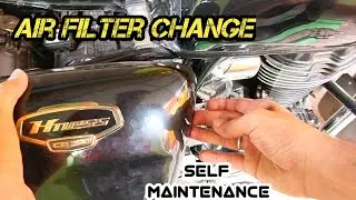 Honda CB350 Highness || Air filter change || Air filter type || Honda H'ness CB350 service at home