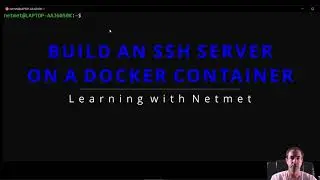 Build an SSH Server using a Docker Container - Learning with NetMet