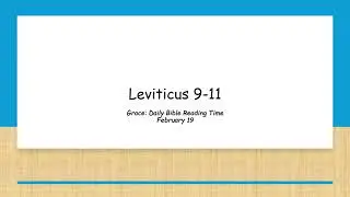 February 19 - Leviticus 9-11