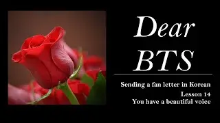 [Sending messages for BTS] 35 Simple Korean sentences: Lesson 14 you have a beautiful voice