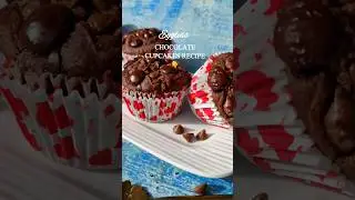 Eggless Chocolate Chip Cupcakes Recipe 👆💫😍 #cupcake #youtubeshorts #shorts