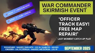War Commander SKIRMISH &ndash; Officer Track Made EASY WITH RUBI ! ⚡ FREE Map Repair | Sept 2025 Guide