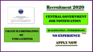Central Government Jobs Notification 2020 II AP & TS Can Apply Online