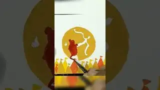 Ram Navami Drawing Easy | silhouette drawing | Ram Navami Festival Drawing #shorts #happydussehra