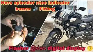 How to install indicator buzzer 🔊 in Hero splendor xtec || Bike without indicator flasher 🤔