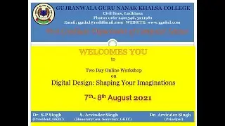 Workshop on Digital Design: Shaping your Imaginations (Session by Prof. Devki)