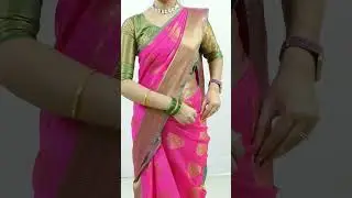 Banarasi silk saree draping tutorial for newly wedding girls | Party wear saree draping | Saree wear