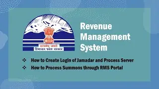How to Create Login of Jamadar & Process Server How to Process Summons through RMS Portal