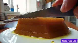 Sticky Halwa Sliced Cleanly | Thin Metal Knife Smooth Cut