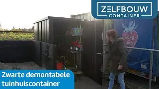 Zwarte demontabele tuinhuiscontainer