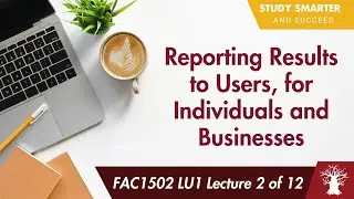 FAC1502 LU1 Лекция 2 из 12: Предоставление результатов пользователям для частных лиц и предприятий