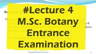 #Lecture No. 4 | Fungi | M.Sc. Botany Entrance Exam |