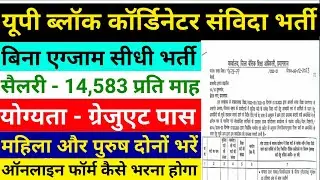 UP ब्लॉक कॉर्डिनेटर संविदा भर्ती 2023 | UP Block Coordinator Vacancy 2023 | Basic Shiksha Vibhag |