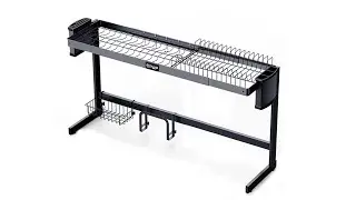 kitchen adjustable dish drying rack over sink