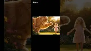 giant cat plays with girl love #shortvideo #cat #animals