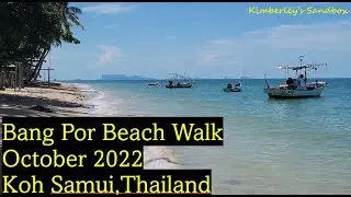 Bang Por Beach Walk, Koh Samui Thailand - October 2022