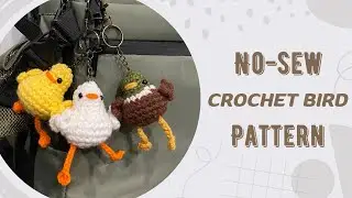 No-Sew Crochet Bird Keychain Pattern Tutorial