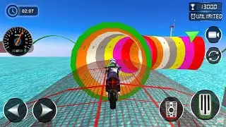 Mega Ramp Bike Jump Impossible Stunt Bike Games 3D - Crazy Motor Bike Stunt - Android Gameplay