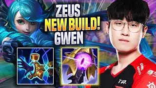 ZEUS TRIES NEW GWEN BUILD! - T1 Zeus Plays Gwen TOP vs Quinn! | Preseason 2023