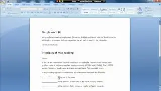 Creating a gap fill activity in MS Word - Step 1 (Introduction)
