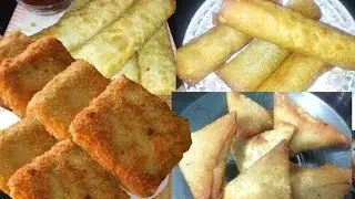 Samosa Variety  Make & Freeze Mini Samosa /Spring Roll/Chicken Cheese Box Patties by Madiha Faisal