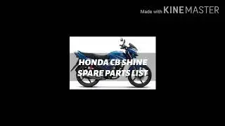 Honda cb shine 125 spare parts price list