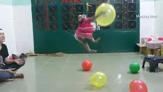 Happy Day!! Mori Very Happy When Play Balloon With Family