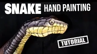 SNAKE PAINTING ON HAND || HAND ART || ANIMAL HAND PAINTING || MELUKIS HEWAN DI TANGAN