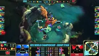 Edward Gaming vs SK Telecom T1 - Day 3 Game 1 Group C S5 World Championship 2015 - EDG vs SKT D3G1