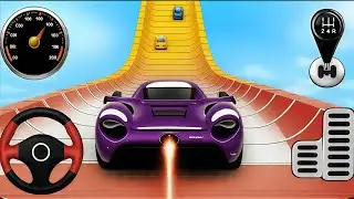 Mega Ramp Car Racing Masters Simulator | GT Car Stunts - Impossible Ramp Racing 3D Gameplay P-28