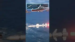 USS Missouri ( modernized ) Real Life Build Launch UGM-84 Harpoon Missile #shorts #modernwarships