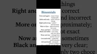Binomials