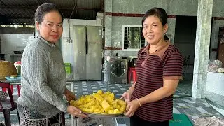 Nay Mẹ Bán Hết Sớm, Đào Khoai Mì Nấu Nước Cốt Dừa #1254 - Hai Sướng 
