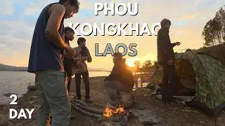 2Days Camping at Phou Kongkhao, Laos and Campfire Cooking