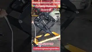 High Quality FUSHEN...Manual Scissor Lift Table Portable Hydraulic Guardrail