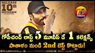 Gopichand Last 5 Movies 1st Day Collections | Seetimaarr | Goutam Nanda | Chanakya | Pantham