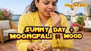 Sunny Day + Moongfali = Mood.  Desi Terrace Vibes ❤️ #vlog 