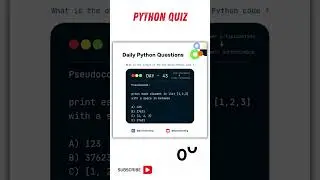 Python Coding Challenge Day - 43 | What is the output of the following Python Code?  