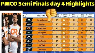 [ PMCO ] semi finals day 4 | PMCO day 4 highlights | final Standing list tournament | DESI HIGHLIGHT
