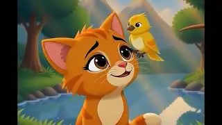 🌿🐾 A Cute Jungle Friendship Story | Ginger Kitten Simba & Little Bird 🐦💛