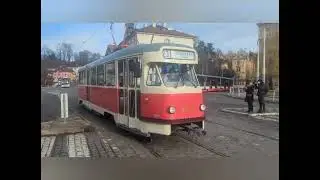 Trams in Prague January 2026