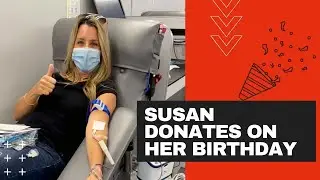 Susan Donates on Her Birthday
