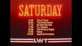 LWT Closedown - Friday 15th February 1985