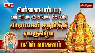 🔴LIVE: பிள்ளையார்பட்டி ஸ்ரீ கற்பக விநாயகர் கோயில் - விநாயகர் சதுர்த்தி பெருவிழா - மயில் வாகனம்
