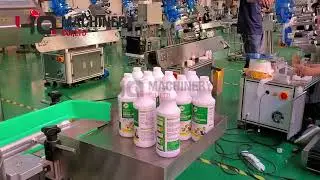 Cylinder fixed labeling machine for 500ml plastic bottles|YQ pet bottle sticker label application
