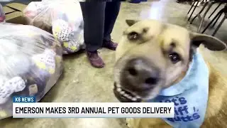 Emerson Ambulance delivers $4,000 in pet supplies to NEA Humane Society