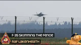 SKIMMING THE ACTUAL FENCE! THIS F-35 TOOK LOW APPROACH AND THE FENCE TO A NEW LEVEL &bull; RAF LAKENHEATH