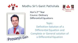 Ordinary Differential Equations(ODE) Definition-solution and general solution of a DE.#maths #ode