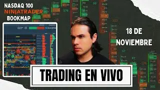 TRADING EN VIVO 18 de Noviembre del 2025 | M&Eacute;TODO WYCKOFF + ORDER FLOW + BOOKMAP | NASDAQ LIVE ⚠️