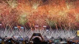 AMAZING FIREWORKS DISPLAY IN CELEBRATION OF 74TH NATIONAL DAY HK  REPUBLIC OF CHINA 2023